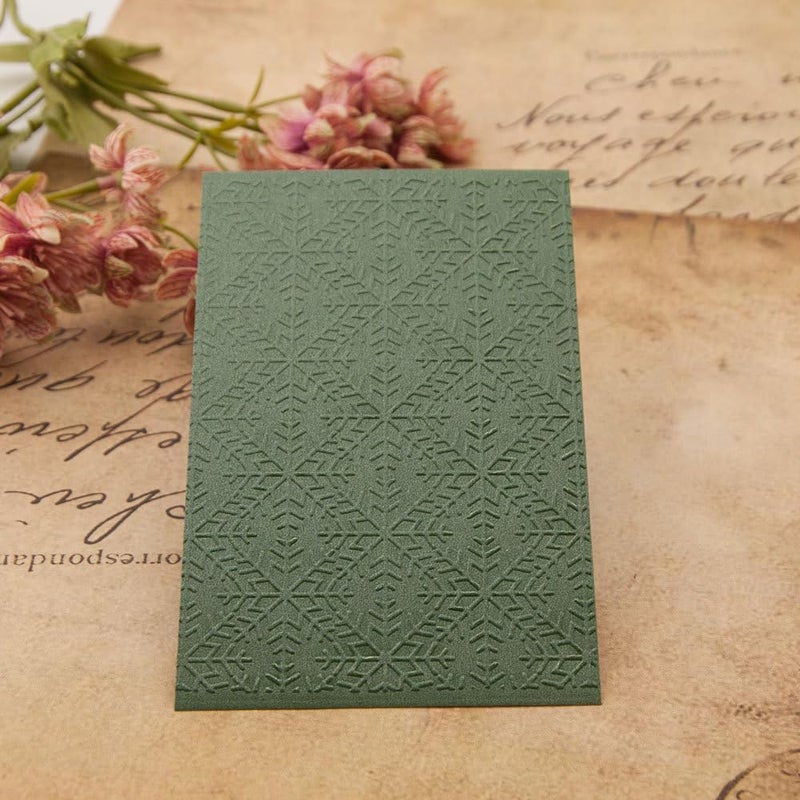 FUGUT 3-D Embossing Folder for Card Making - Plastic Textured Template for DIY Scrapbooking, Paper Crafting and Handmade Art Supplies (3D Snowflake Background 5.8 x 4.1 in) - Image 4